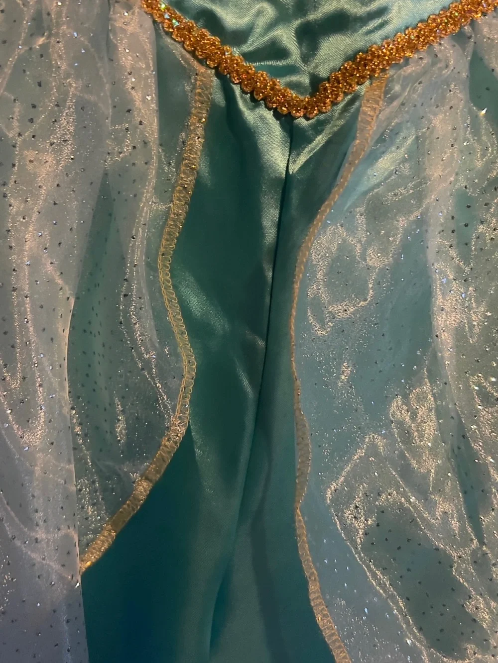 Disney Aqua and Gold Princess Superhero Dress